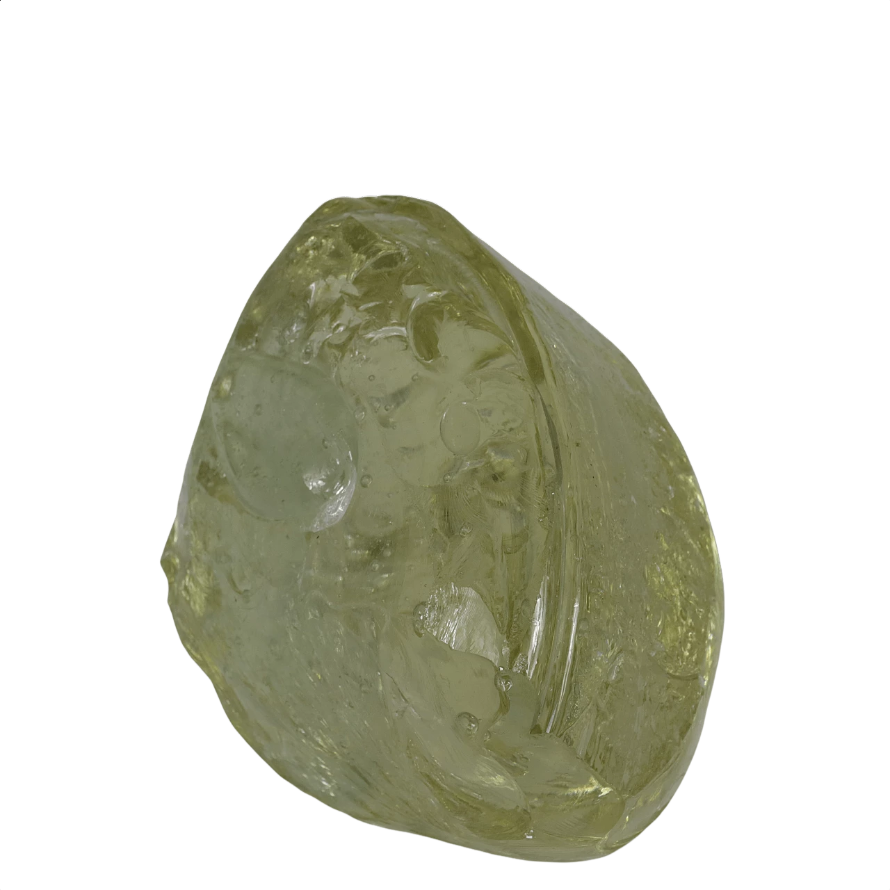 Vetro scalpellato giallo, anni '60 1393719