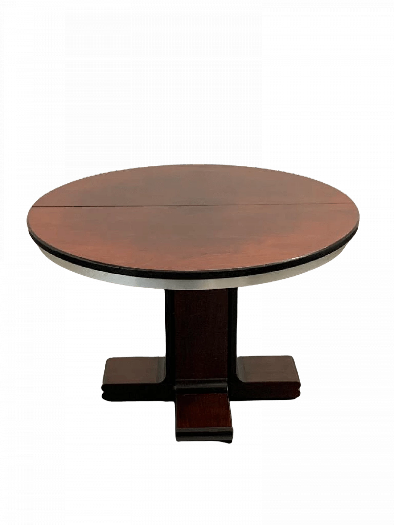 Tavolo allungabile in metallo cromato, anni '70 1394114