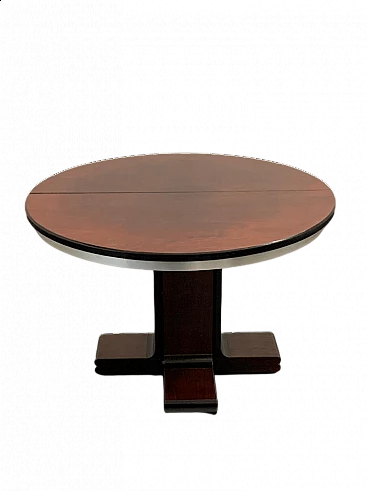 Tavolo allungabile in metallo cromato, anni '70