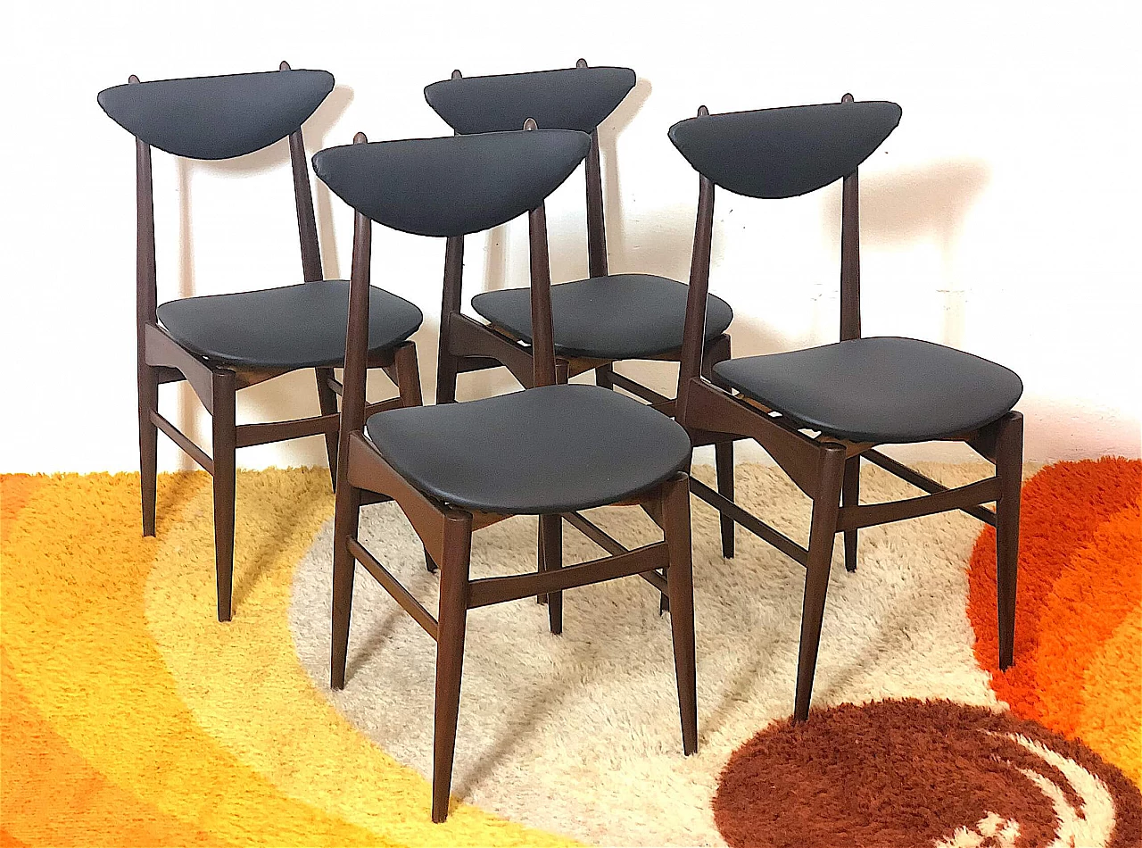 4 Sedie svedesi in teak, anni '60 1394125