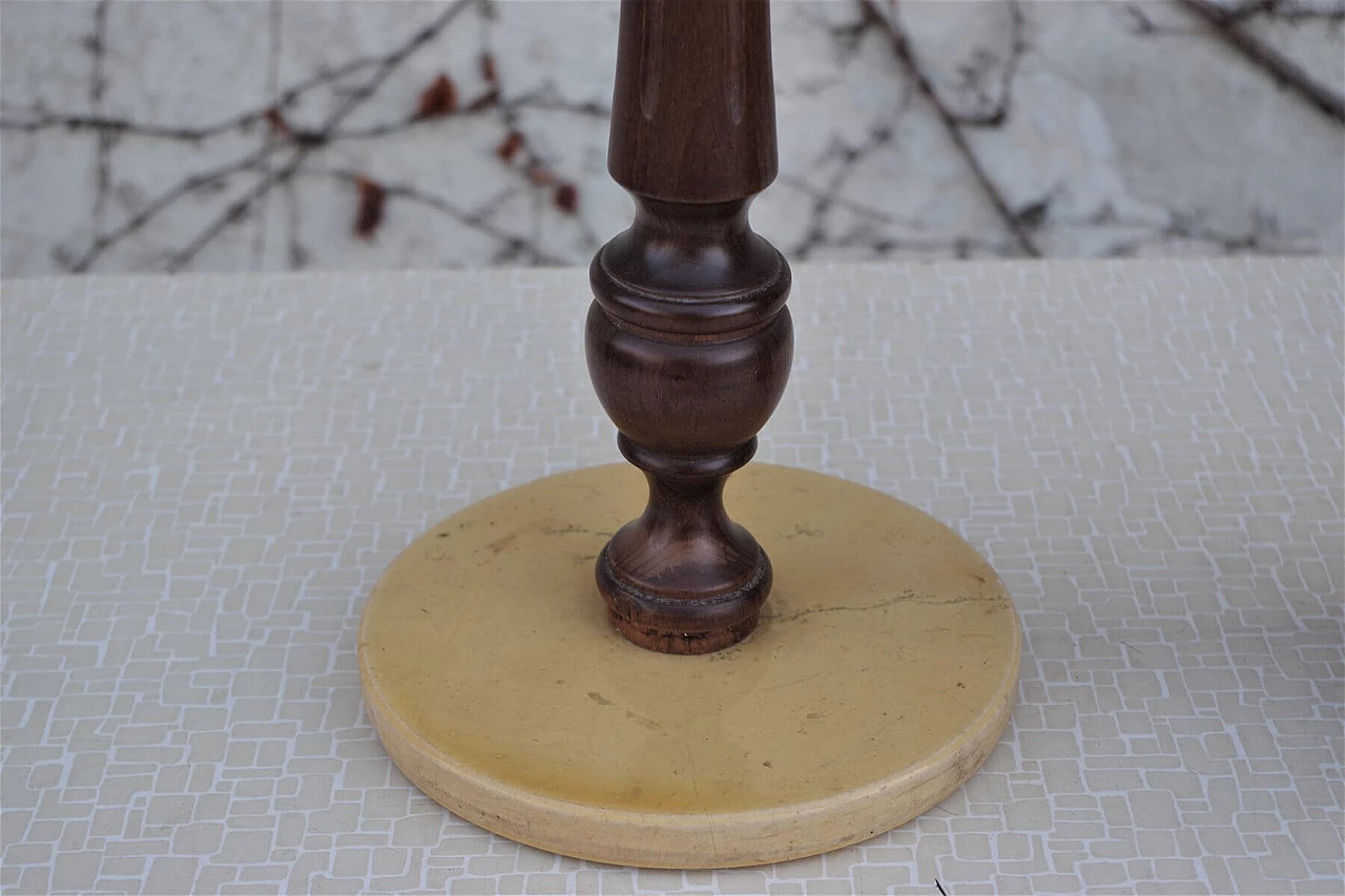 Pair of pipe-shaped ashtrays in metal, leather, marble and wood, 60s 1395107