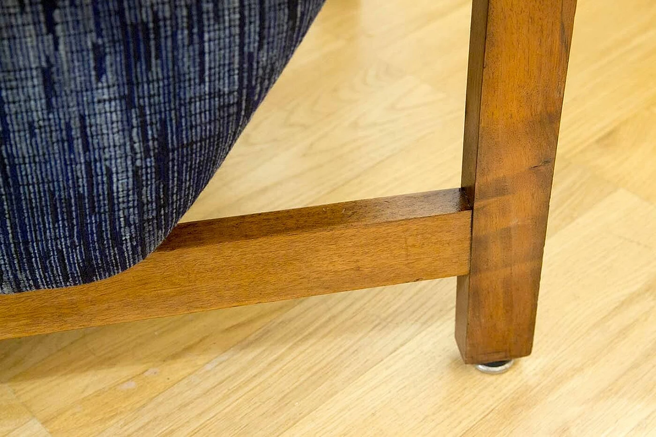 Armchair in poplar and fabric by Gianfranco Frattini, 60s 1395166