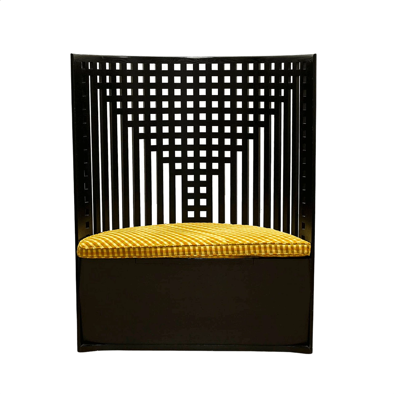 Willow armchair in wood by Charles Rennie Mackintosh for Cassina, 80s 1395374