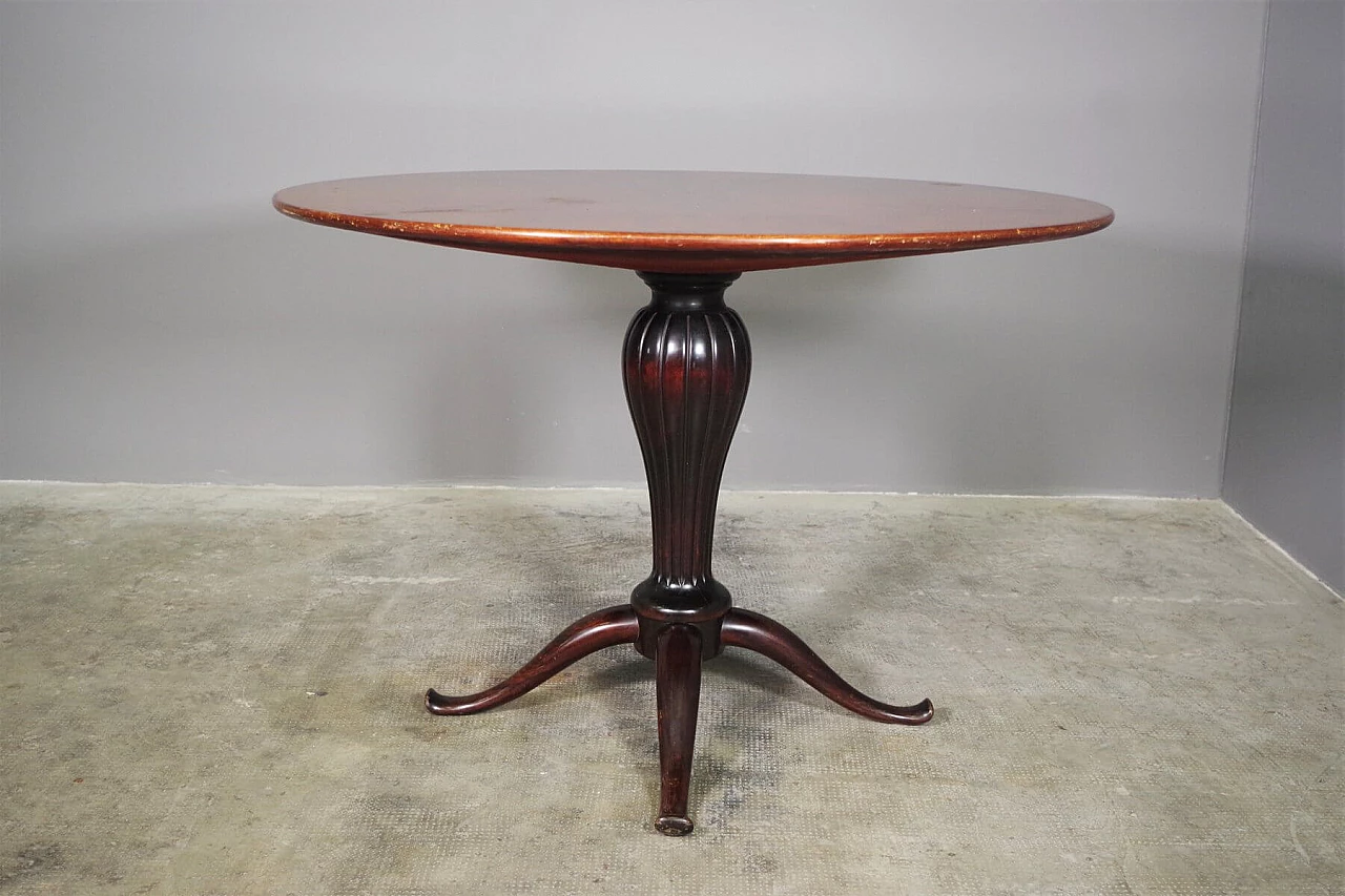 Round table in mahogany by Paolo Buffa, 50s 1395605
