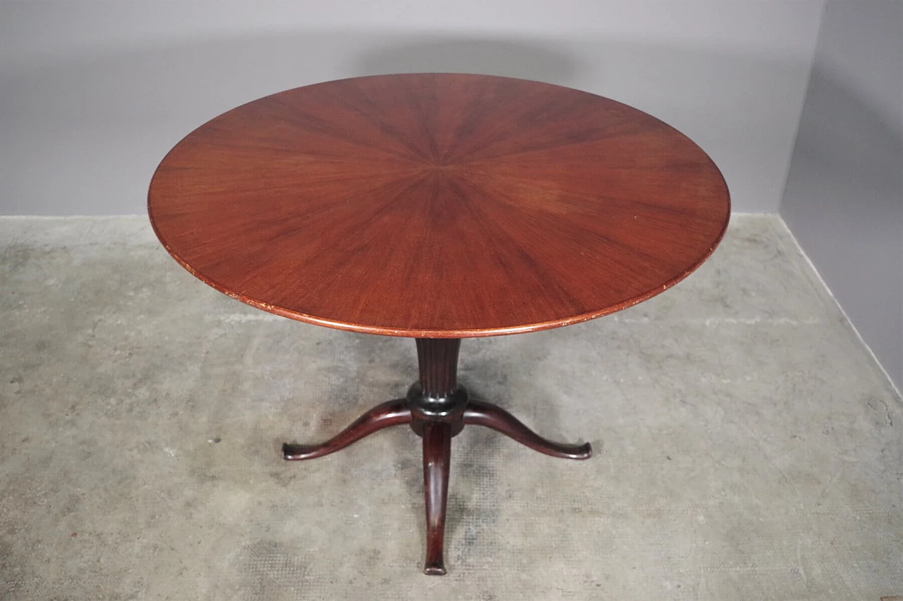 Round table in mahogany by Paolo Buffa, 50s 1395607