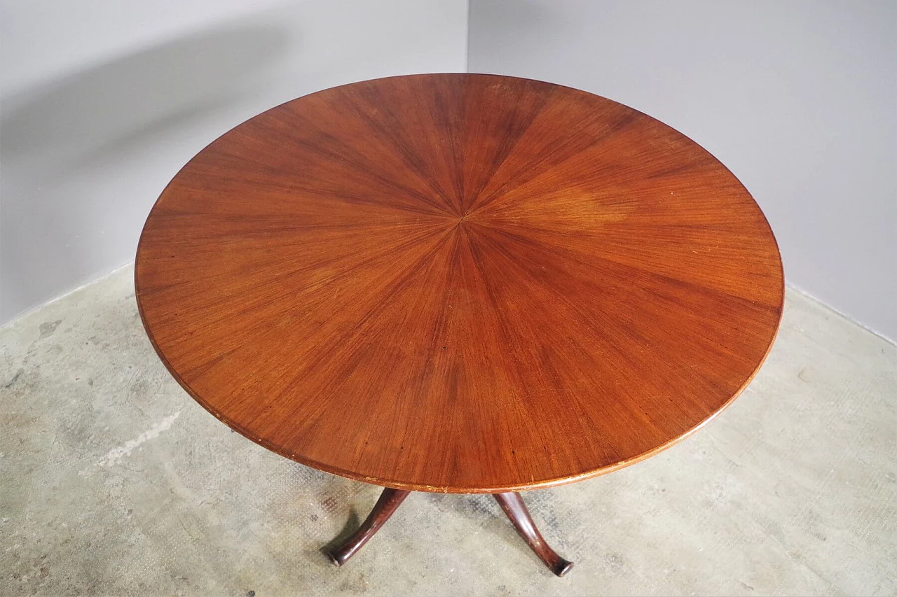 Round table in mahogany by Paolo Buffa, 50s 1395609