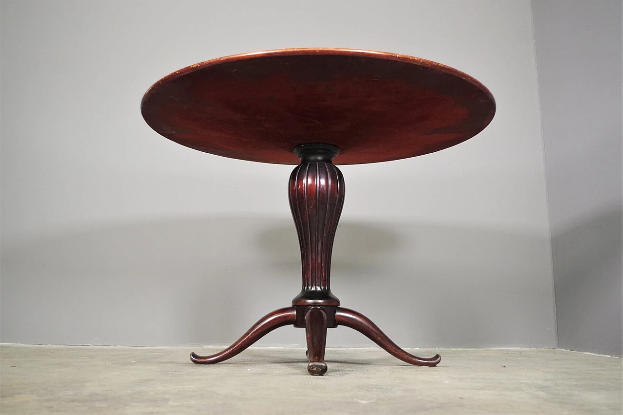 Round table in mahogany by Paolo Buffa, 50s 1395614