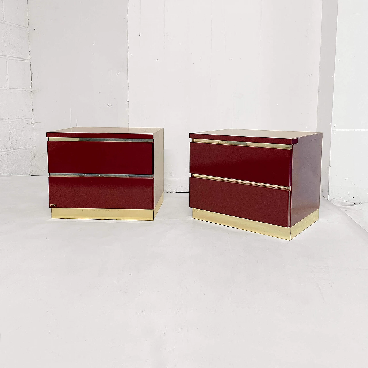 Double bed and bedside tables by Eric Maville, 1970s 1395699