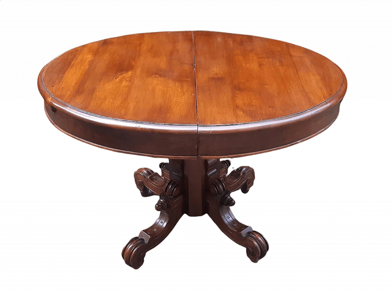 Extendable solid walnut table from Emilia, 19th century 1396251
