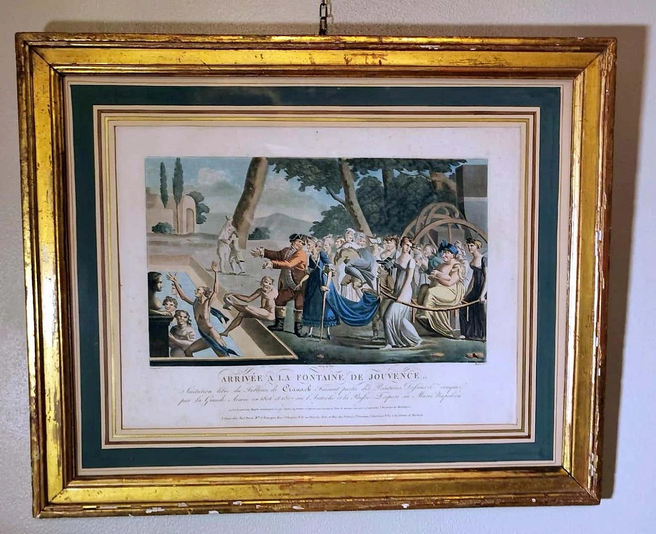 Jean Baptiste Morret, acquaforte francese con soggetto allegorico, '800 1396284