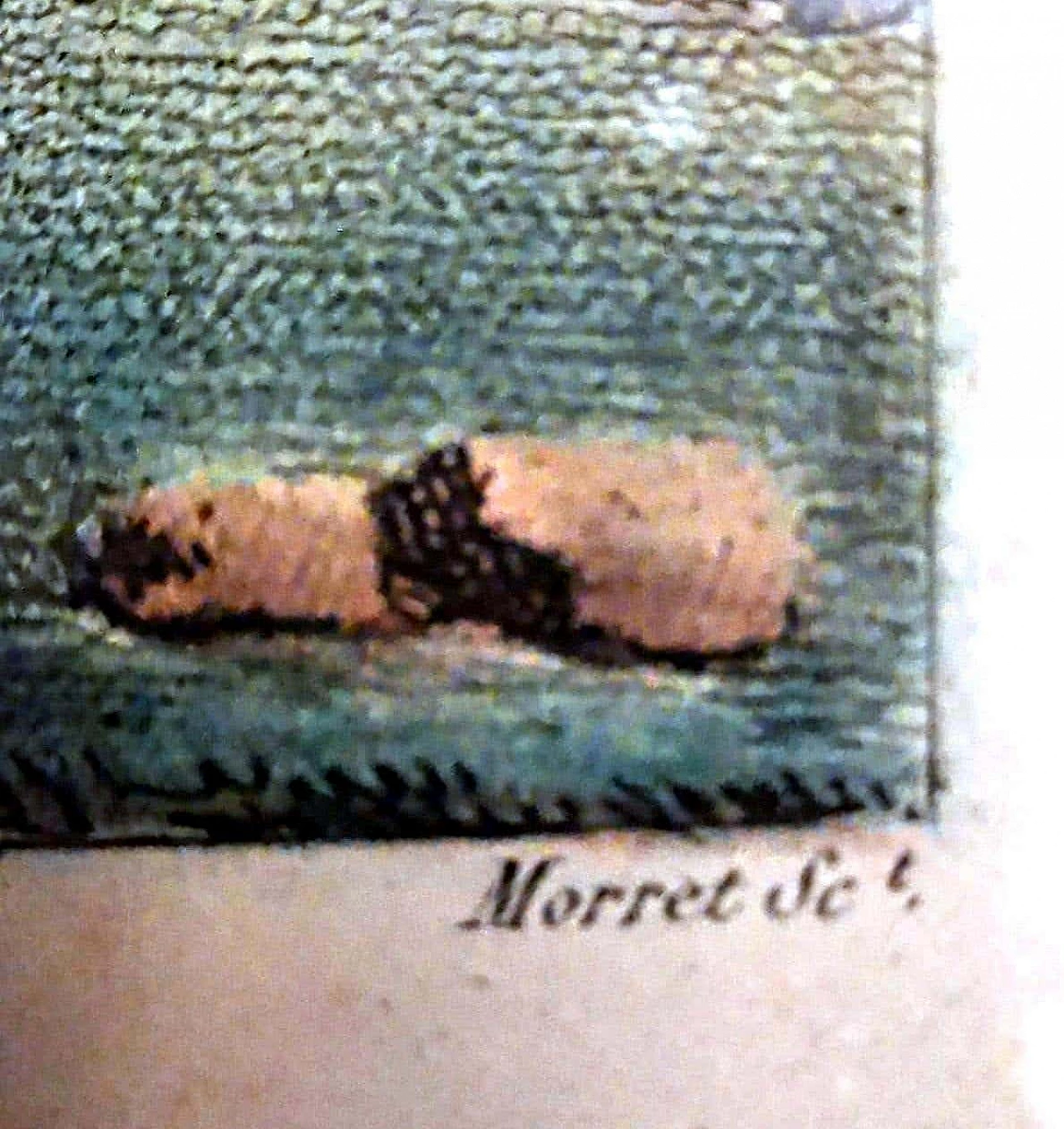 Jean Baptiste Morret, acquaforte francese con soggetto allegorico, '800 1396299