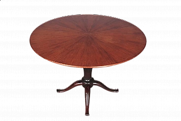 Round table in mahogany by Paolo Buffa, 50s
