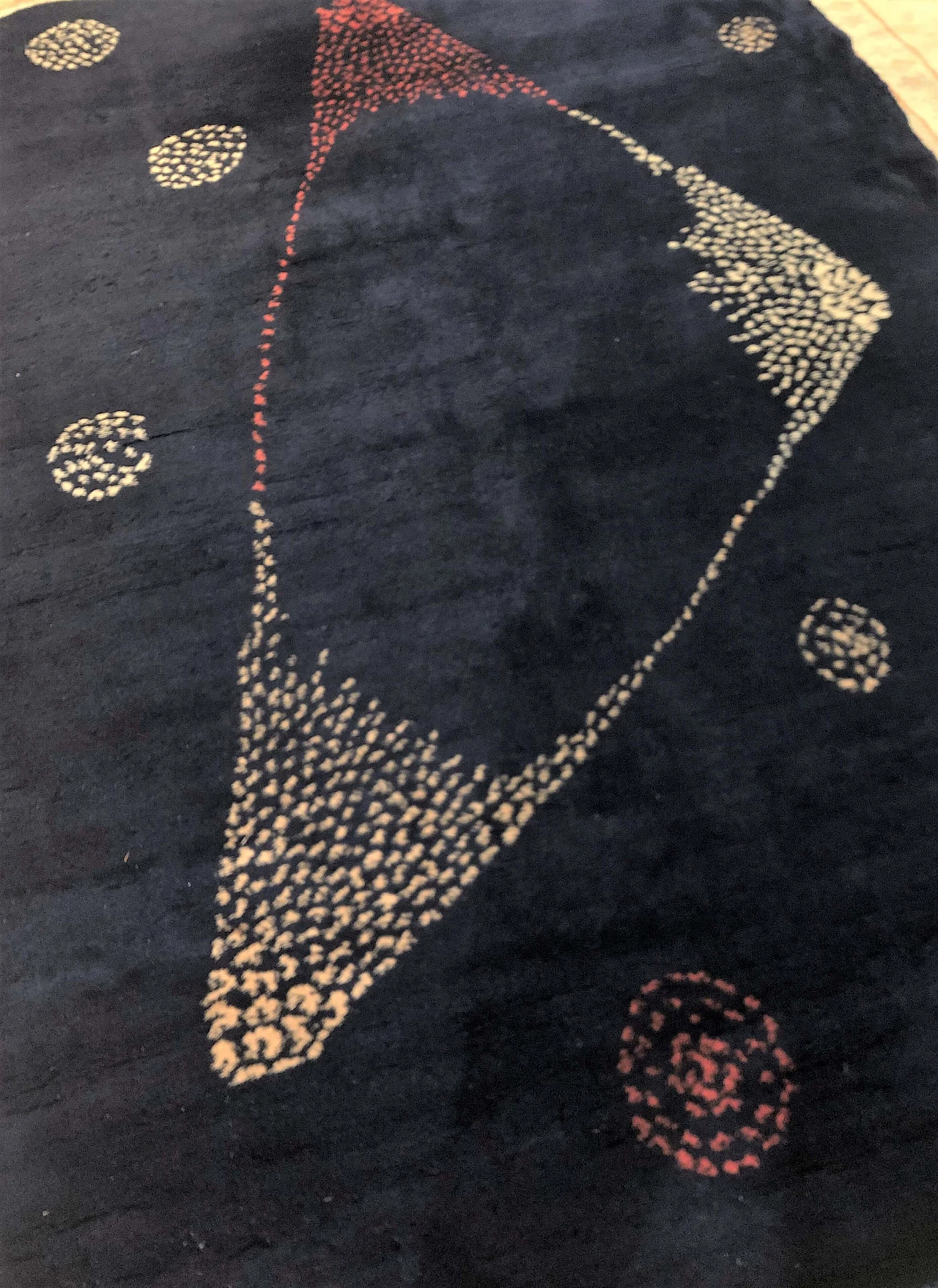 Blue, red and white rug by Zeki Müren, 1960s 1396488