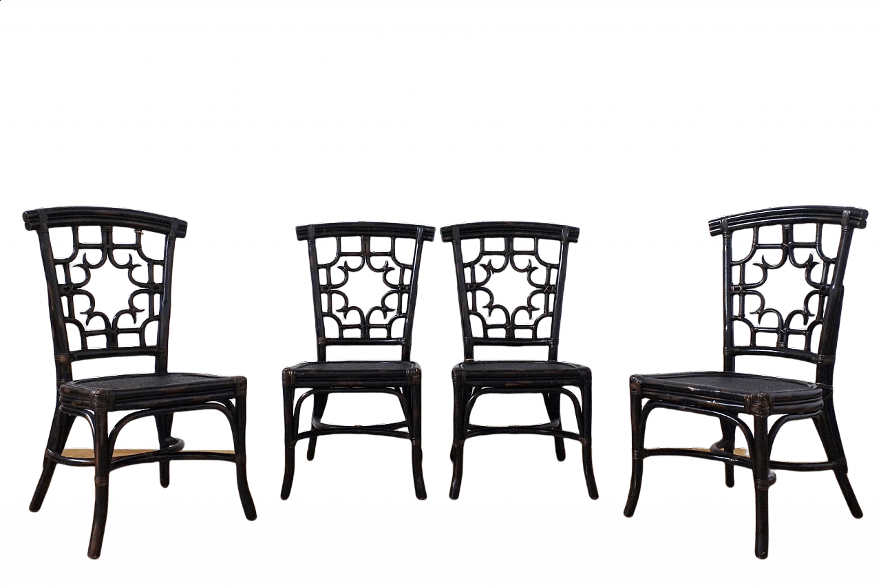 4 Chairs in bamboo by Pier 1 Imports, 80s 1396508