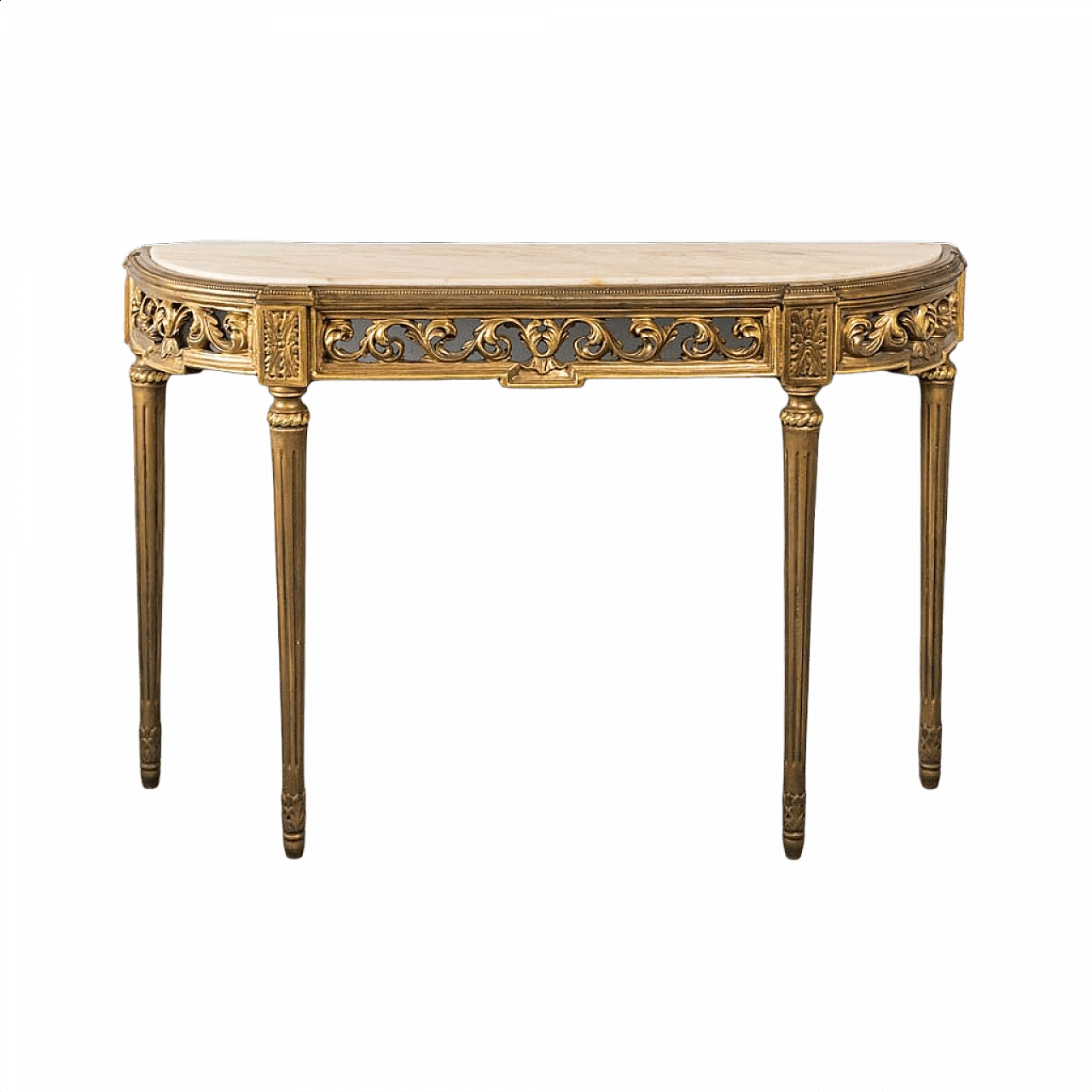 Consolle in marmo e legno, anni '50 1396546