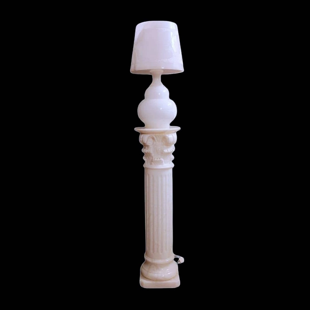 Alabaster floor lamp with column, 1980s 1396942