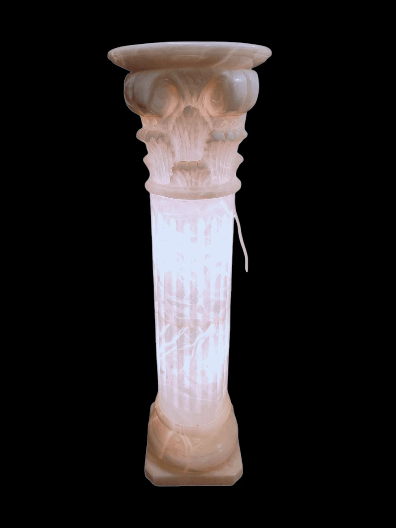 Alabaster floor lamp with column, 1980s 1396949