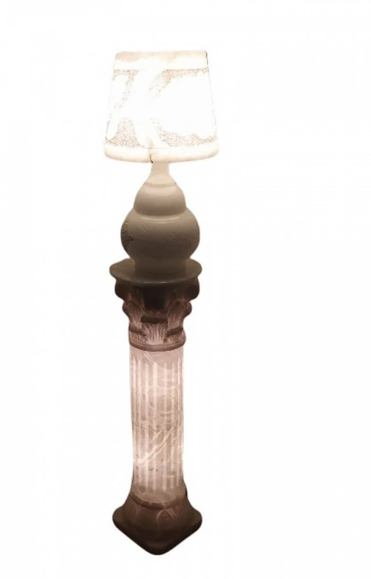 Alabaster floor lamp with column, 1980s 1396950
