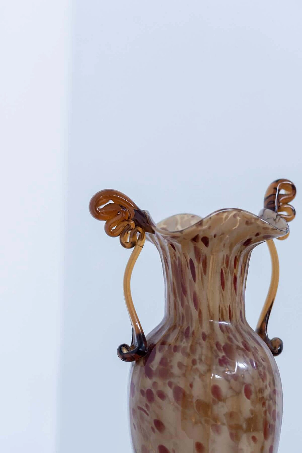Vaso in vetro di Murano marrone dei Fratelli Toso, anni '20 1397654