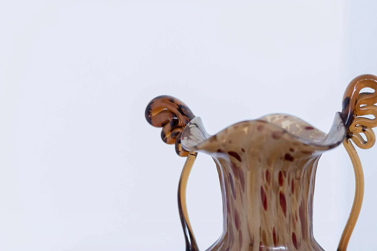 Brown Murano glass vase by Fratelli Toso, 1920s 1397656