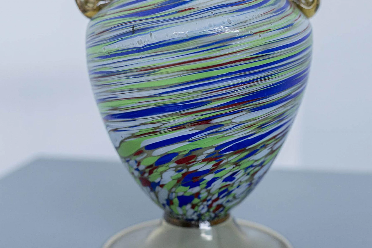 Vaso in vetro di Murano colorato Fratelli Toso, anni '20 1397672