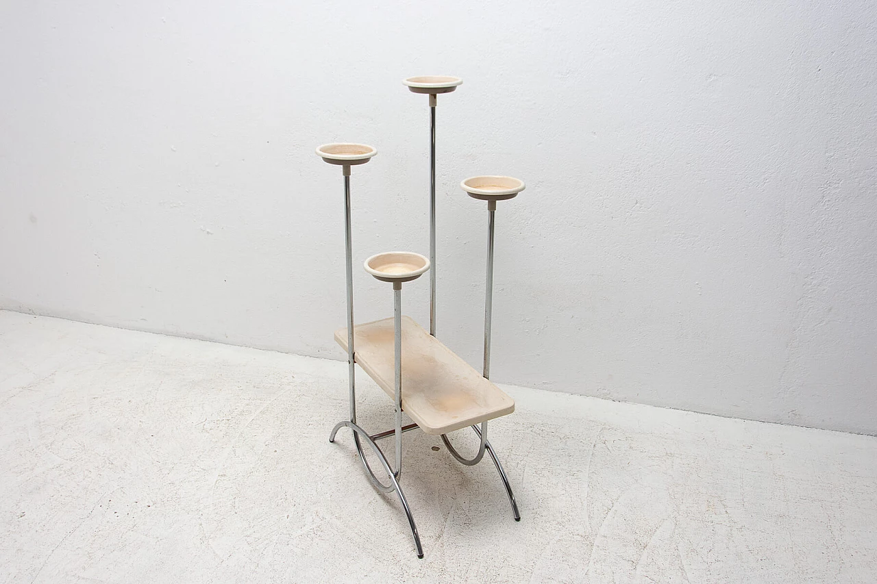 Portafiori Bauhaus in tubolare d'acciaio, anni '30 1397742