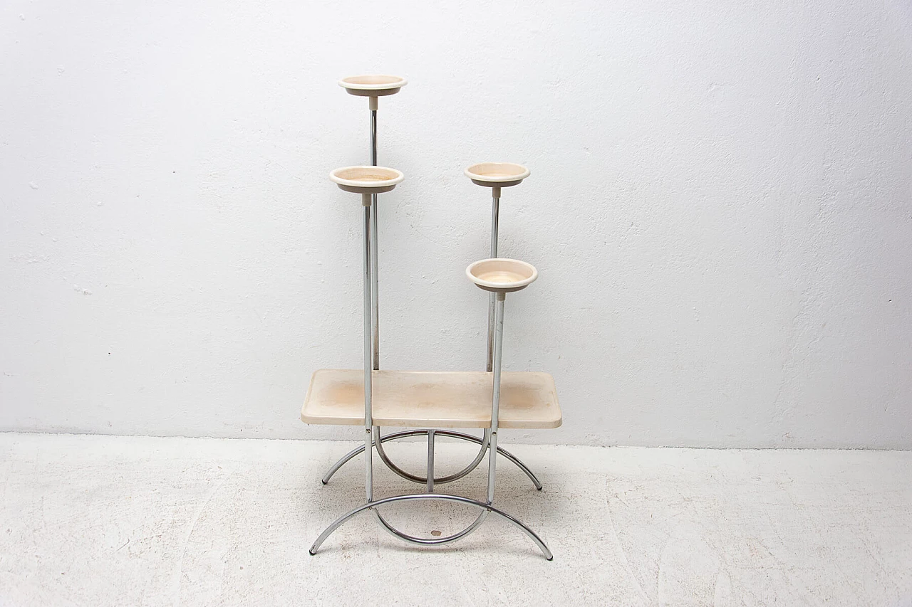 Portafiori Bauhaus in tubolare d'acciaio, anni '30 1397749