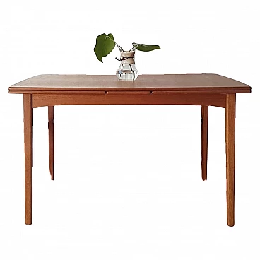 Danish teak extensible table, 60s