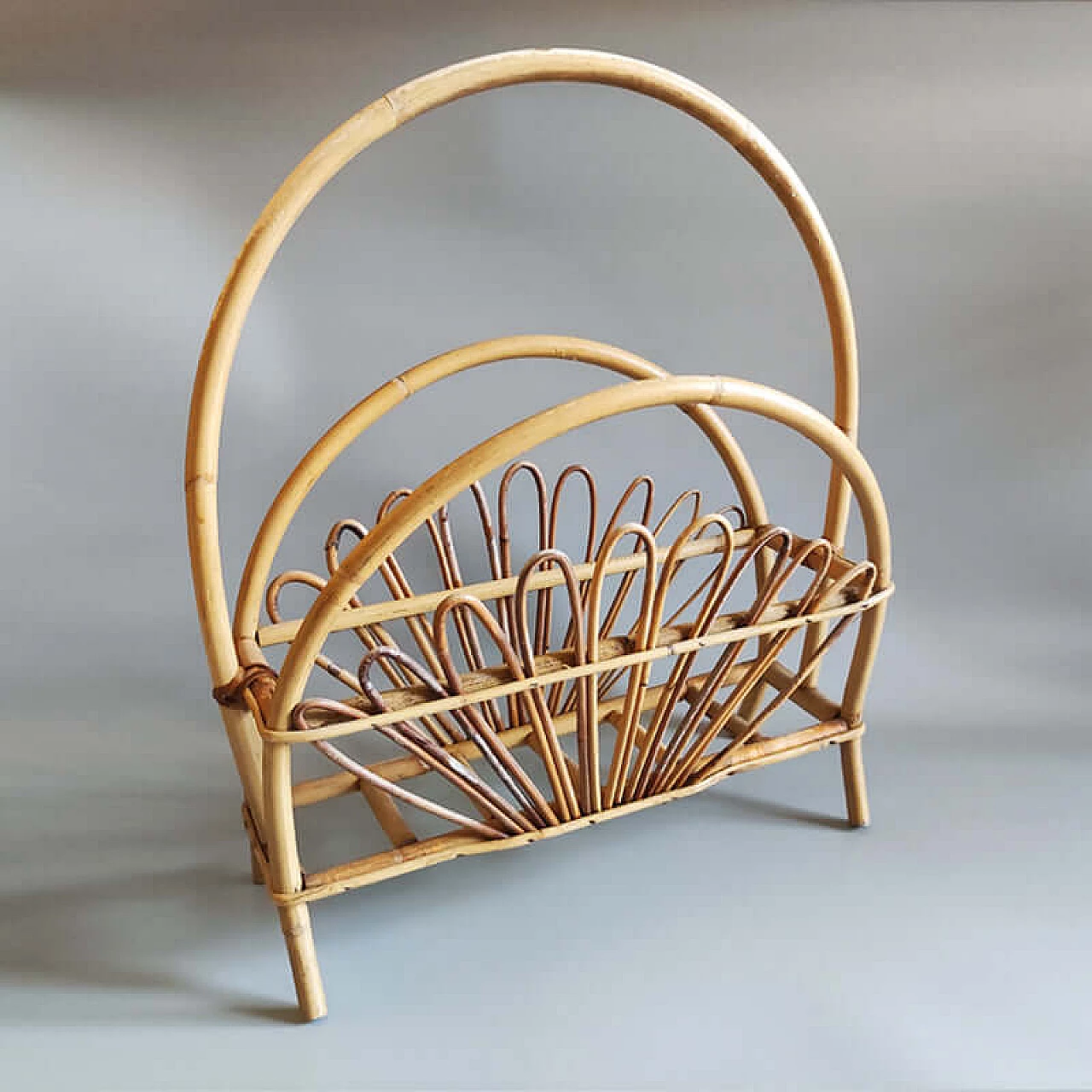 Magazine rack in bamboo by Franco Albini, 1960s 1397910