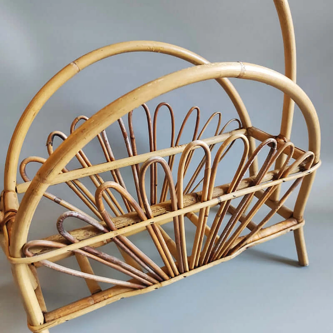 Magazine rack in bamboo by Franco Albini, 1960s 1397914