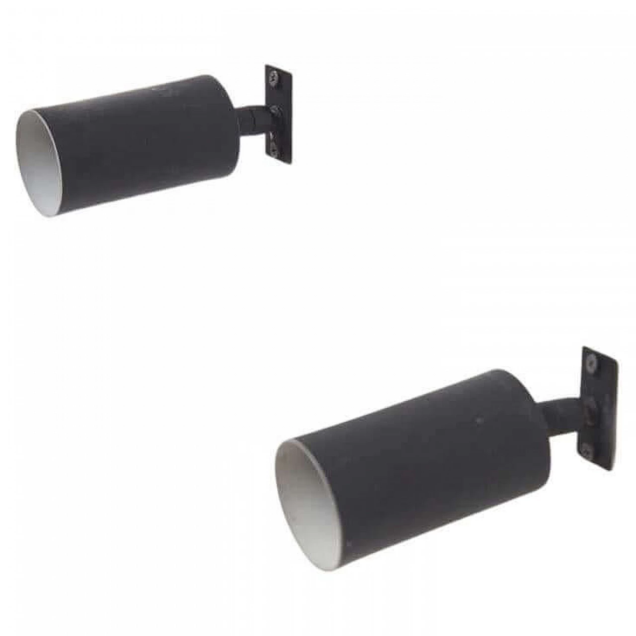 Pair of painted aluminium wall lamps, 1950s 1397920