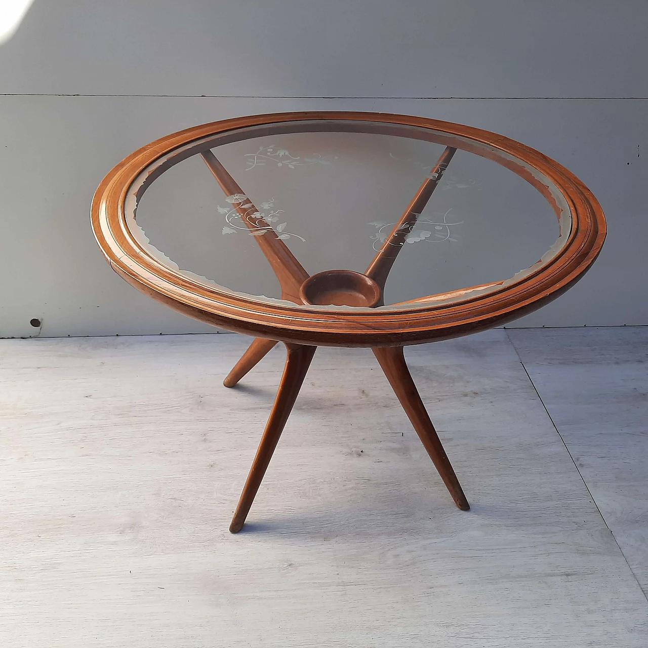 Cherry-wood coffee table by Cesare Lacca, 1950s 1397995