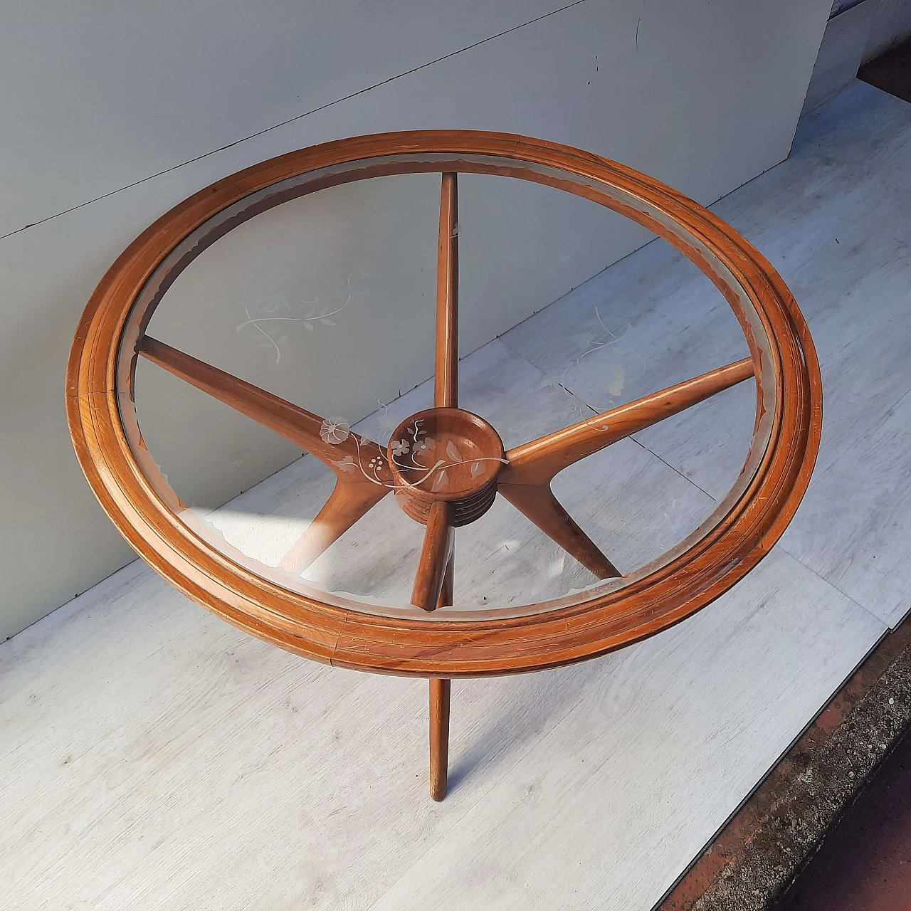 Cherry-wood coffee table by Cesare Lacca, 1950s 1397996