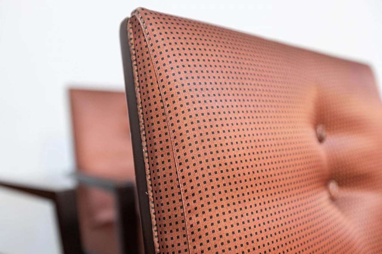 12 Sedie da barca in legno e raso rosa, anni '50 1399068