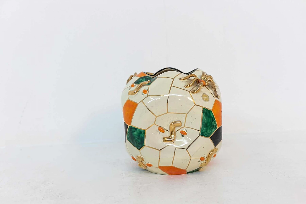 Ragno multicoloured ceramic vase n. 1172 Pucci, 1950s 1399285