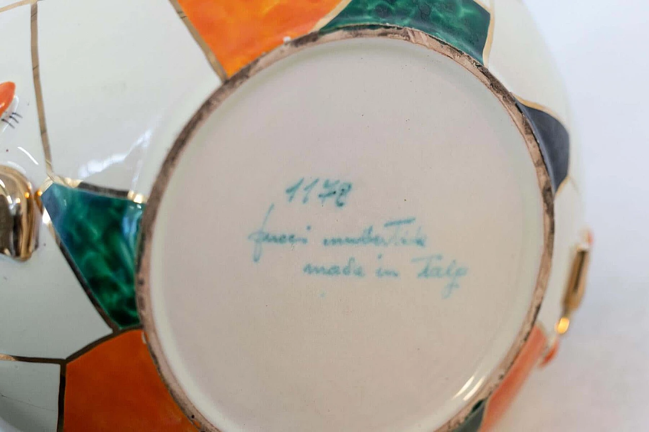 Ragno multicoloured ceramic vase n. 1172 Pucci, 1950s 1399292