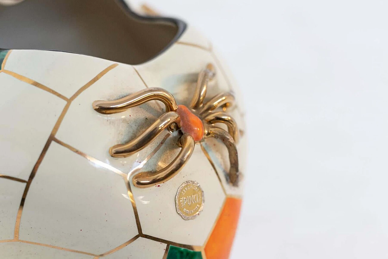 Ragno multicoloured ceramic vase n. 1172 Pucci, 1950s 1399294