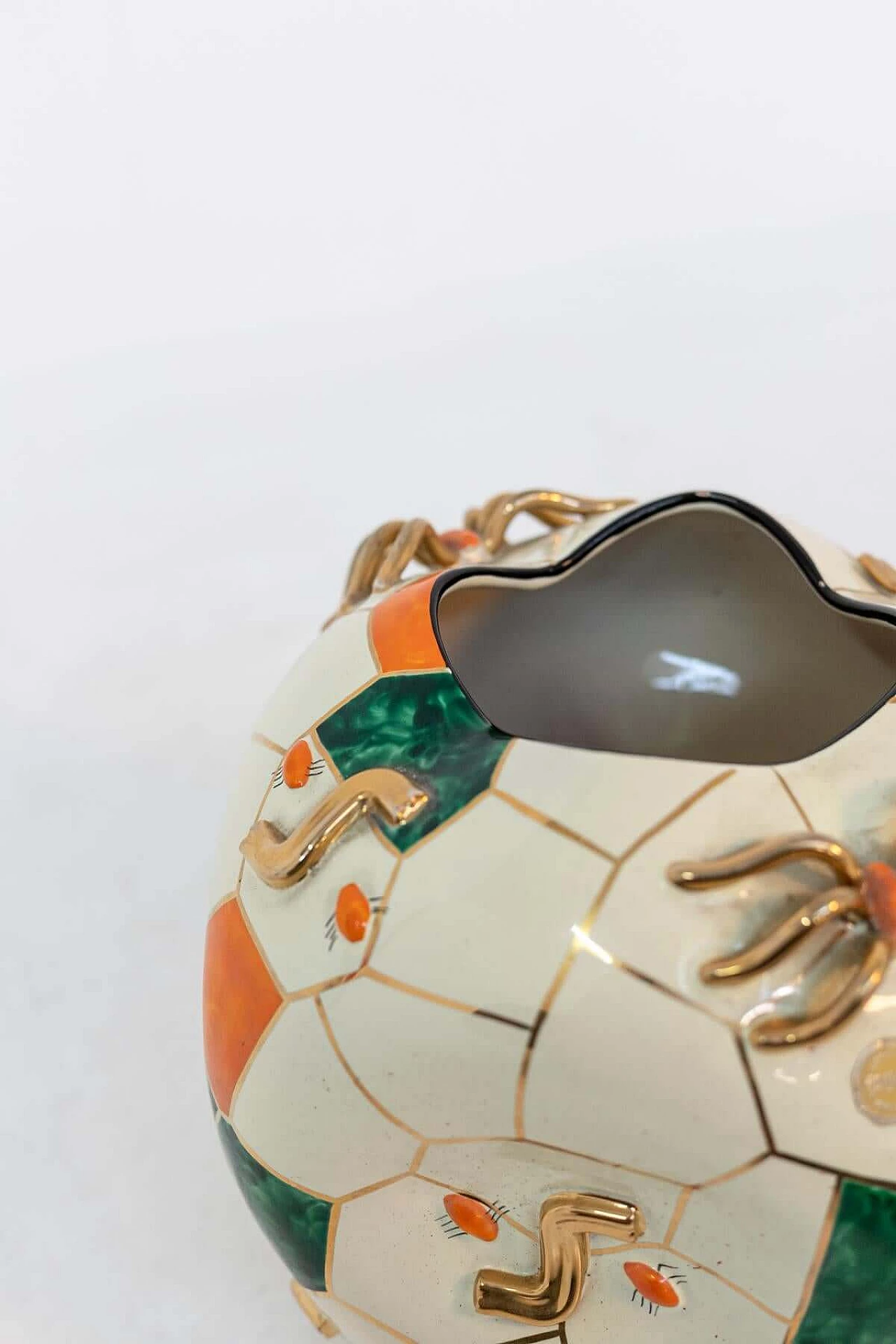 Ragno multicoloured ceramic vase n. 1172 Pucci, 1950s 1399295