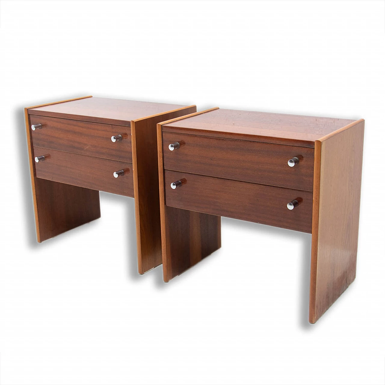 Pair of mahogany veneered bedside tables manufactured by UP Zavody, 1980s 1399344