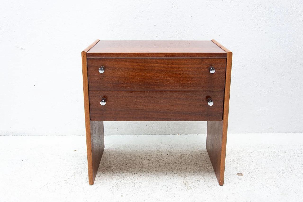 Pair of mahogany veneered bedside tables manufactured by UP Zavody, 1980s 1399348