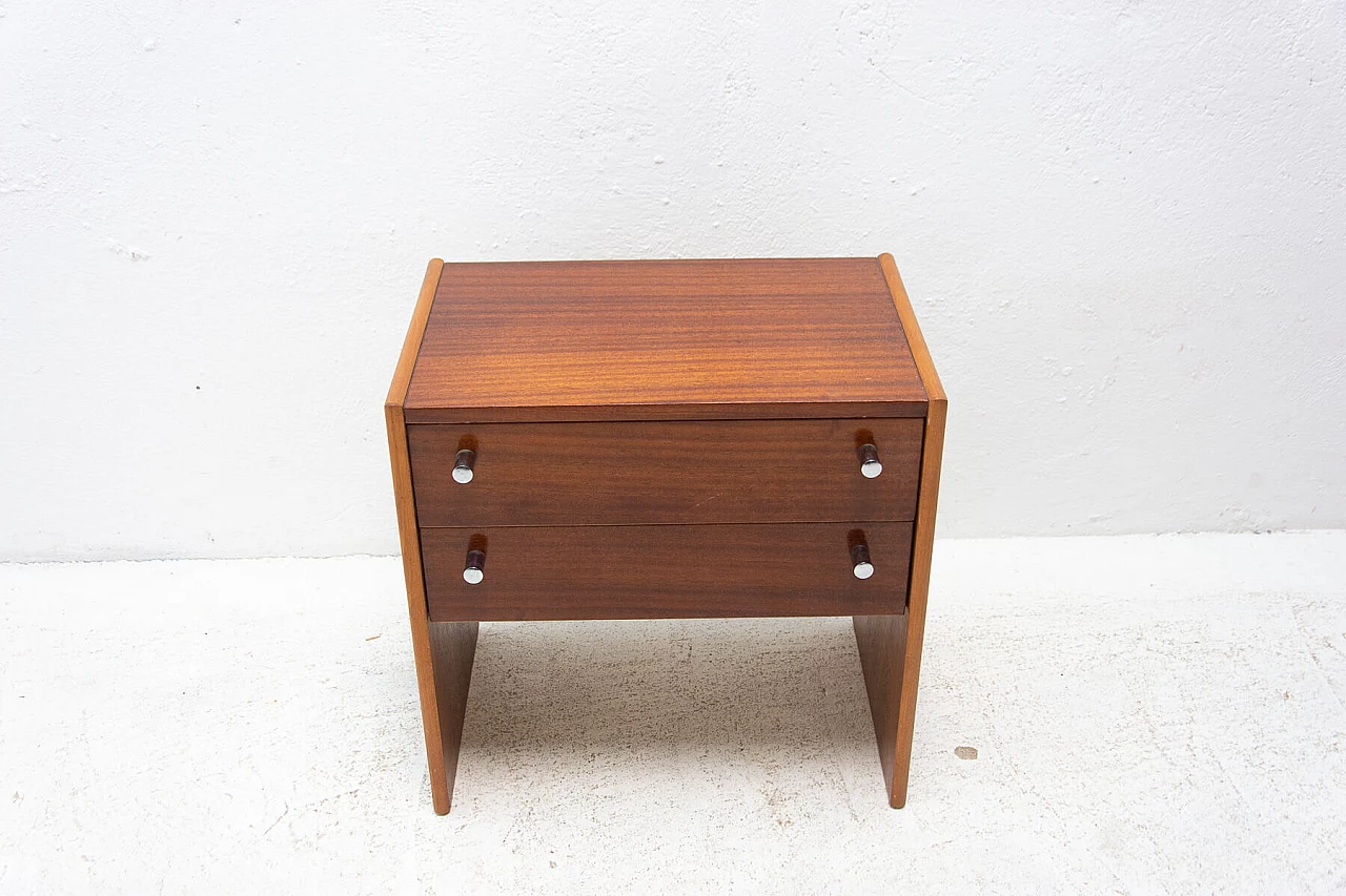Pair of mahogany veneered bedside tables manufactured by UP Zavody, 1980s 1399349