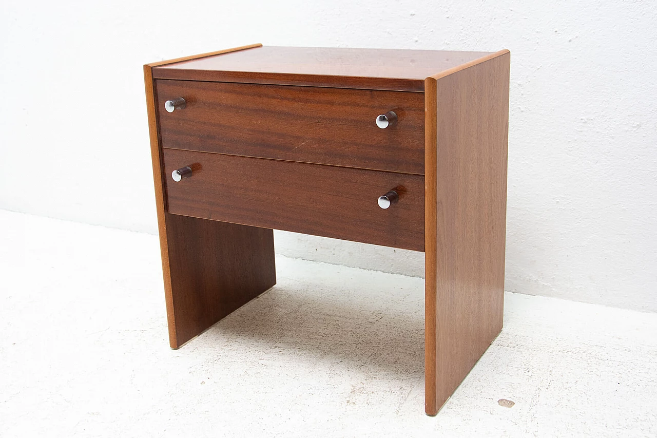 Pair of mahogany veneered bedside tables manufactured by UP Zavody, 1980s 1399351