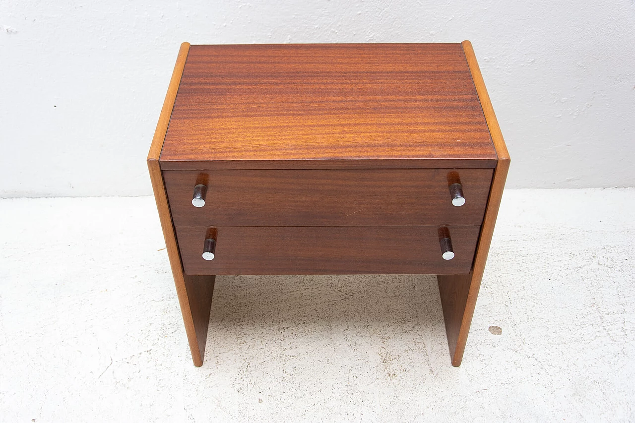 Pair of mahogany veneered bedside tables manufactured by UP Zavody, 1980s 1399354