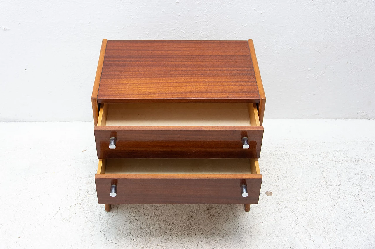 Pair of mahogany veneered bedside tables manufactured by UP Zavody, 1980s 1399356