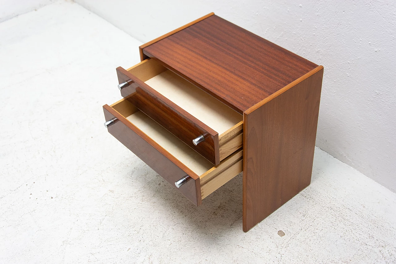 Pair of mahogany veneered bedside tables manufactured by UP Zavody, 1980s 1399357