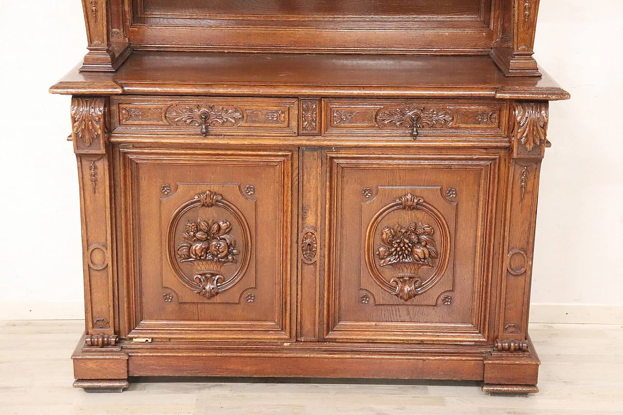 Carved solid oak sideboard, 19th century 1399479