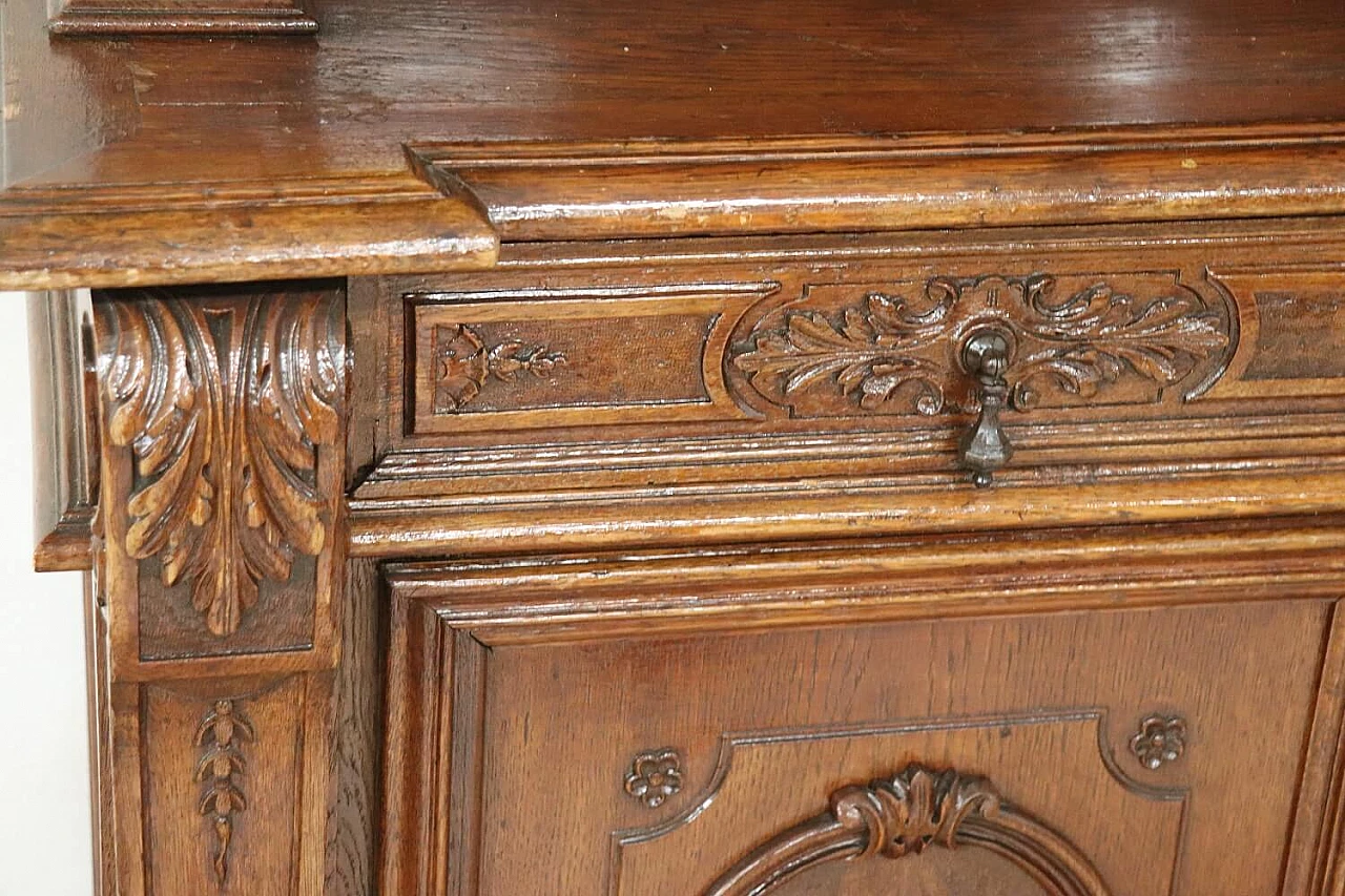 Carved solid oak sideboard, 19th century 1399482