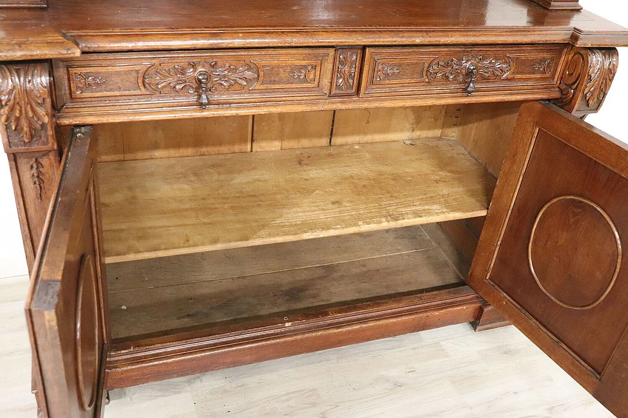 Carved solid oak sideboard, 19th century 1399490