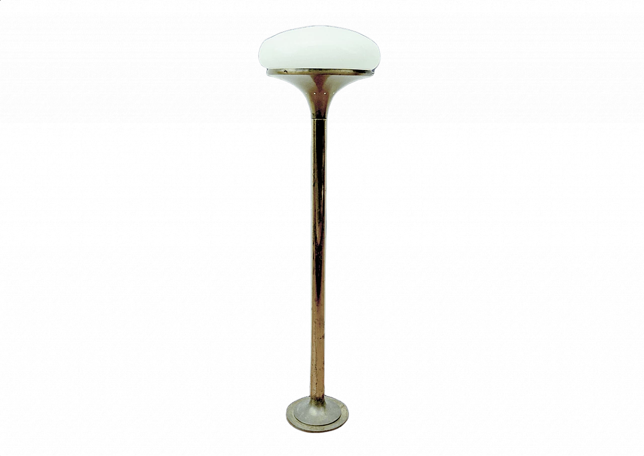 Brass and glass floor lamp by Gaetano Sciolari, 1970s 1400421