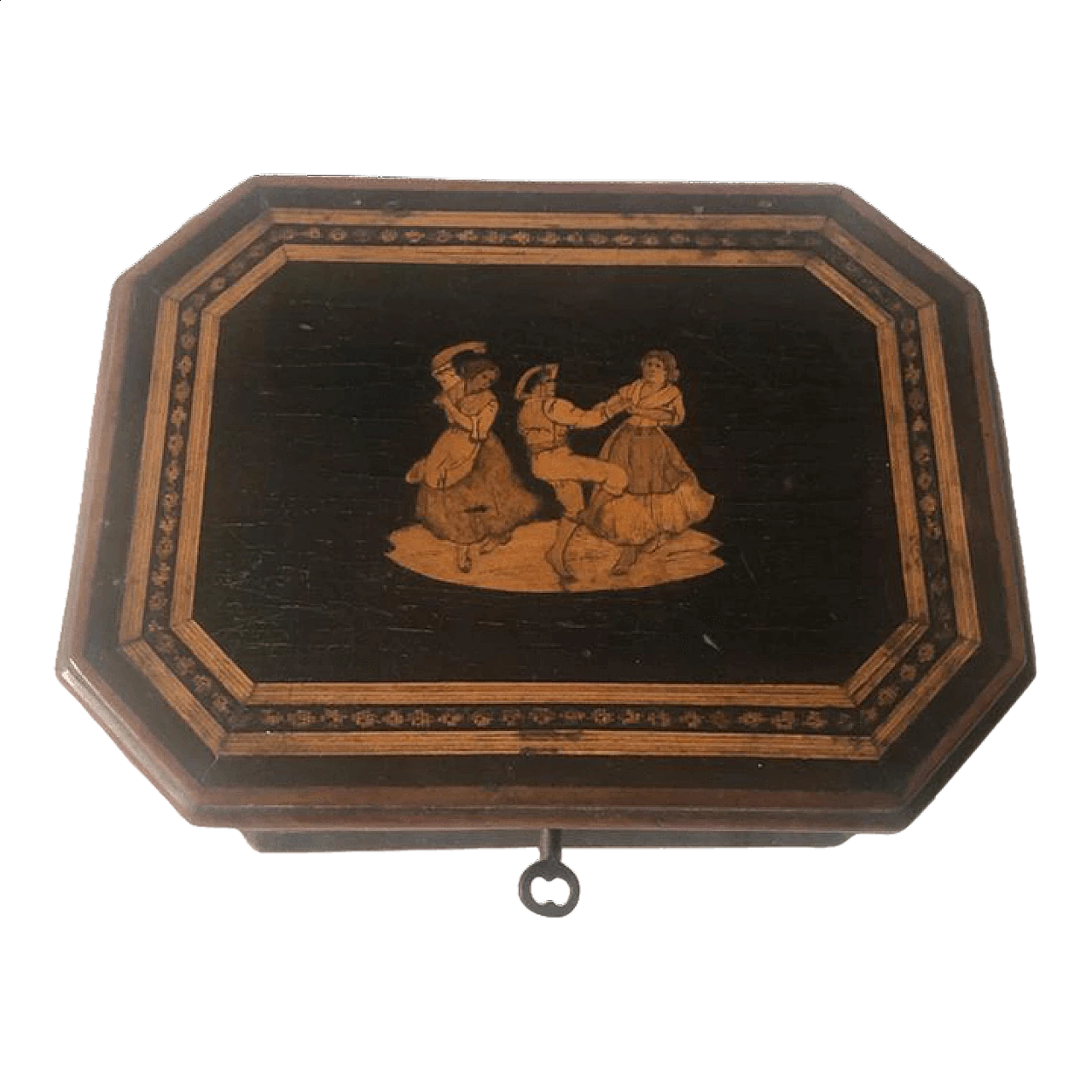 Sorrentine jewelry box in inlaid wood, 19th century 1400588